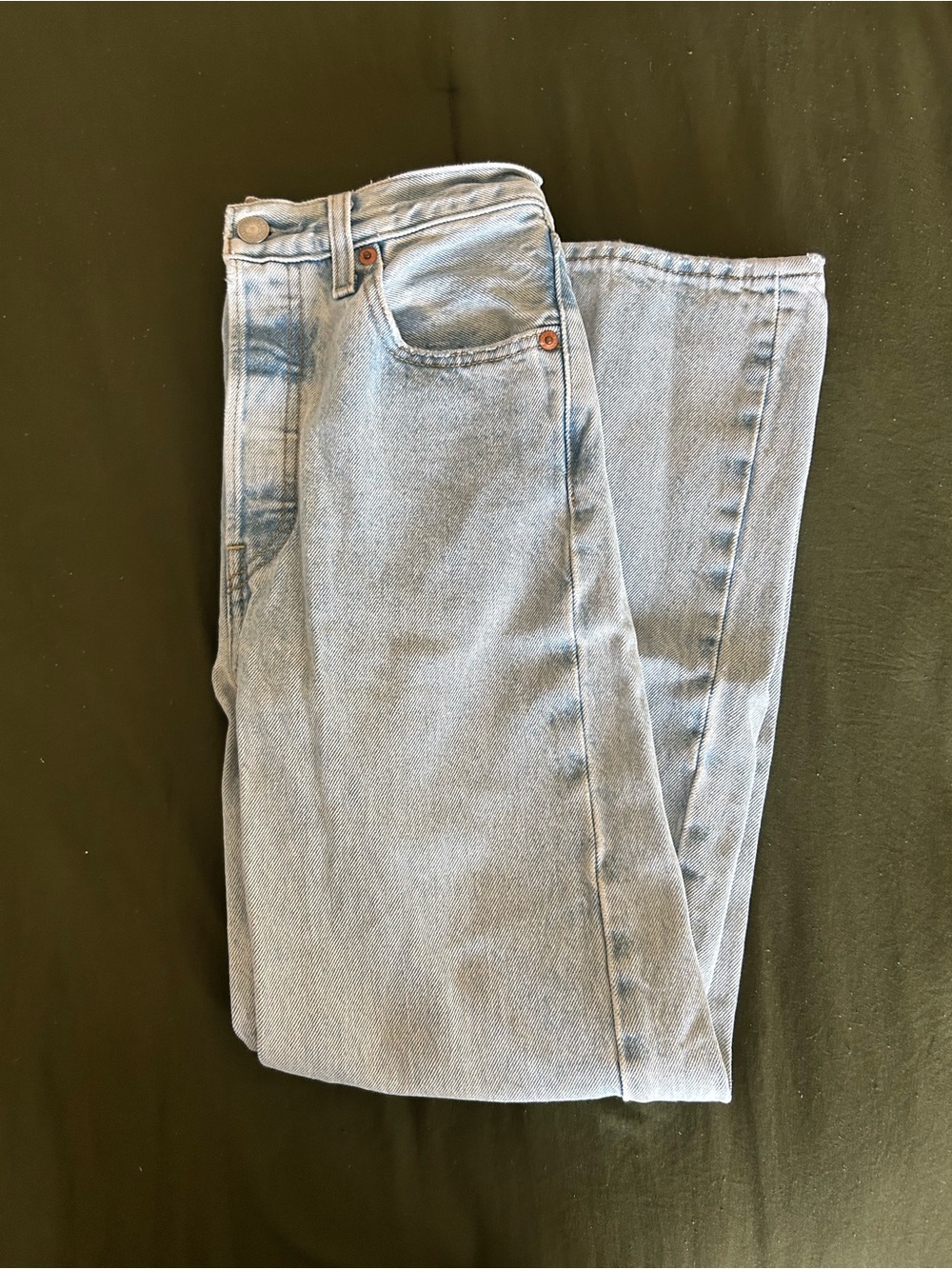 Levi's Light Blue Ribcage Straight Ankle Jeans